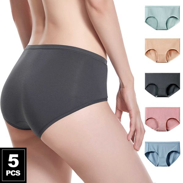 

gentlebear women underwear modal women's panties comfort seamless female soft breathable lingerie solid color stretch briefs set 211021, Black;pink