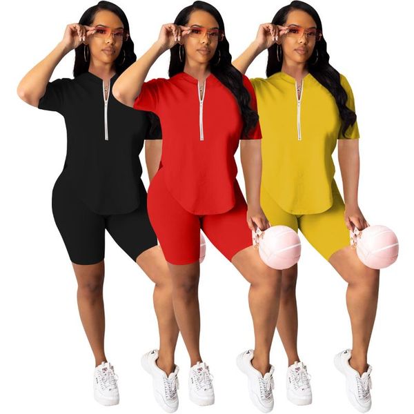 

women's tracksuits women summer tracksuit short sleeve crop biker pants two piece set bodycon loungewear 2021 gym clothes, Gray