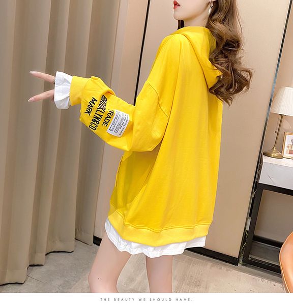 

women's hoodies & sweatshirts hooded hoodies-women pullover plus size hoodie pink yellow white korean oversized tracksuits drop, Black