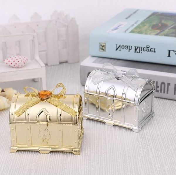 

candy box treasure chest favor wedding gift boxes gold and silver for baby birthday party wholesale wrap
