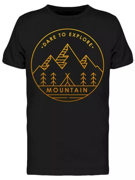 

dare to explore, mountain tee men's -image by shutterstock, White;black