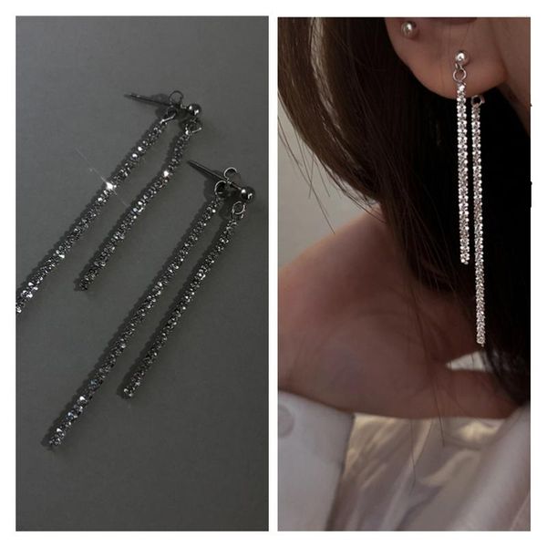 

dangle & chandelier personality gypsophila long tassel earrings for women jewelry silver plated hanging earring lady accessorie