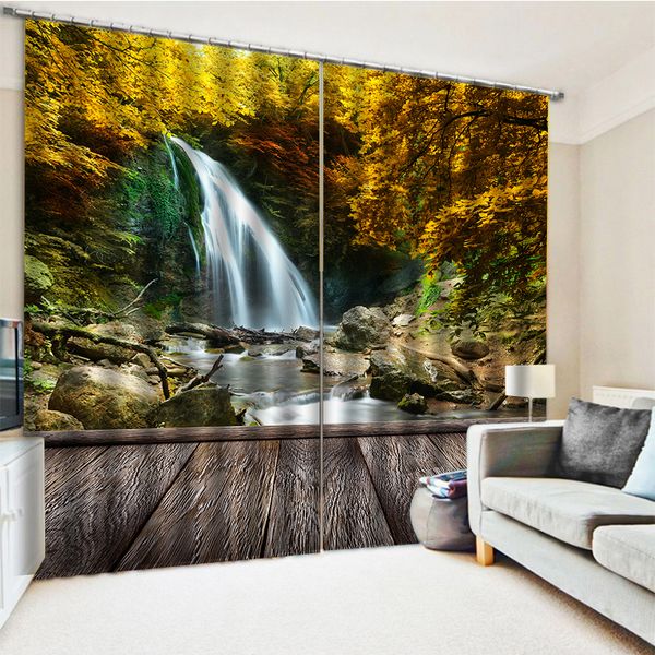 

custom gold forest curtain blackout window drapes luxury 3d curtains for living office l home