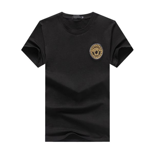 

2021 men t shirts tees & polos designer letter print crew neck casual summer breathable mens womens solid color wholesale m-3xl#zy16, White;black