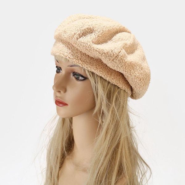 

beanies women's wool beret hat - warm lined french knit berets winter beanie hats paris for women