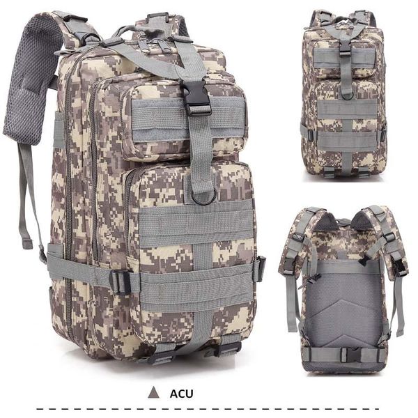 

camping outdoor hiking backpack military tactical army camo waterproof bag