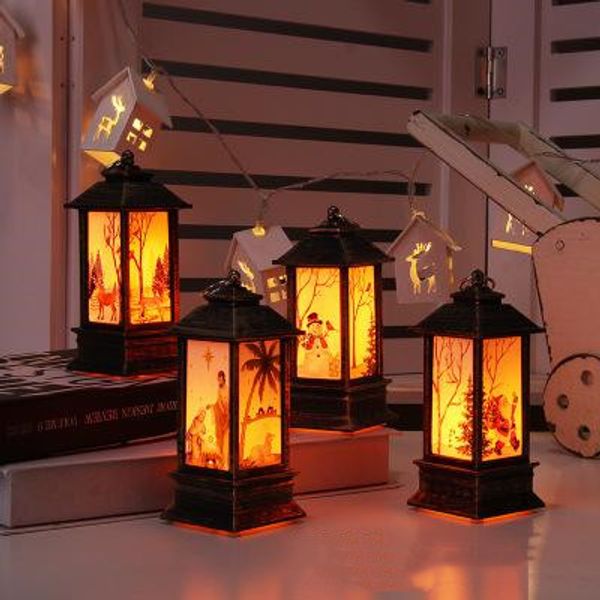 

6 style christmas decoration light candlestick night light santa snowman deskchristmas decoration