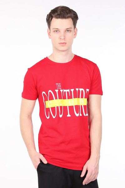 

men's t-shirts male red couture printed bicycle neck t-shirt, White;black