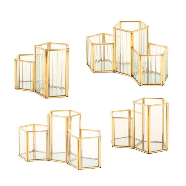 

storage boxes & bins cosmetic brush organizer transparent sturdy cylinder holder container without cover glass for bedroom makeup eyeliners