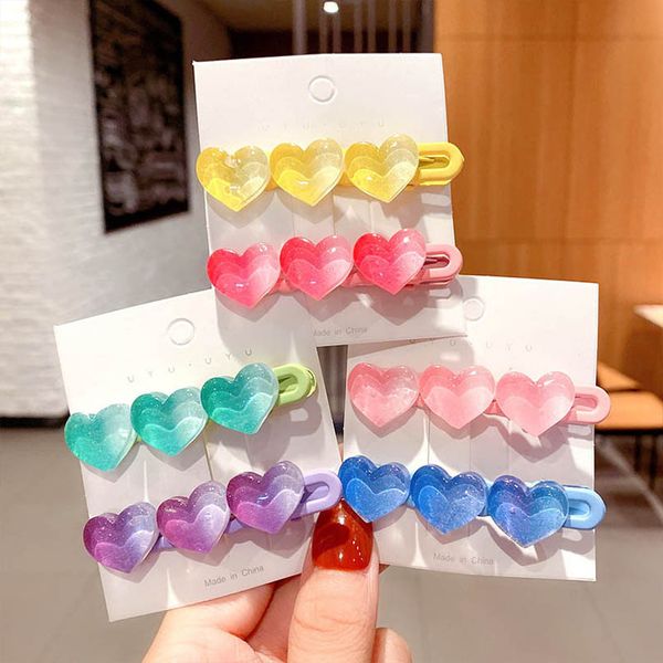 

girls hair accessories teenage kids hairclips bb clip barrettes clips love crystal children star sweet candy decoration b7548, Slivery;white
