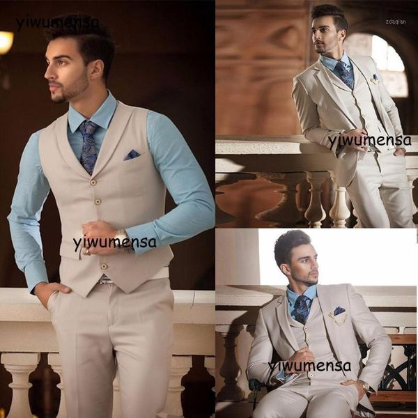 

costume cariage homme latest coat pant designs beige men suit slim fit 3 piece tuxedos wedding suits for terno masculino men's & blazer, White;black