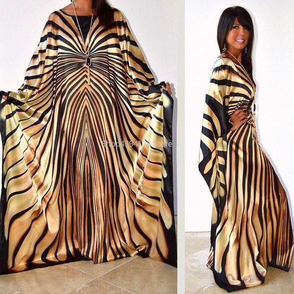 

ethnic clothing african dress for women 2021 fashion zebra stripe print plus size maxi long robe africaine vetsido, Red