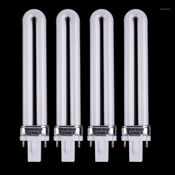 

4pcs 9w uv lamp light for nail dryer curing replacement u-shaped bulb tube 365nm gel cure art suppl1