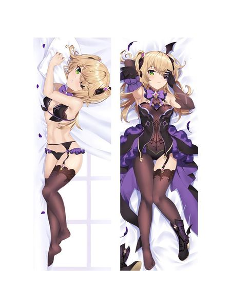 

pillow case game genshin impact fischl - anime hugging body throw covers handmade comfortable pillowcases soft cushion for home sofa