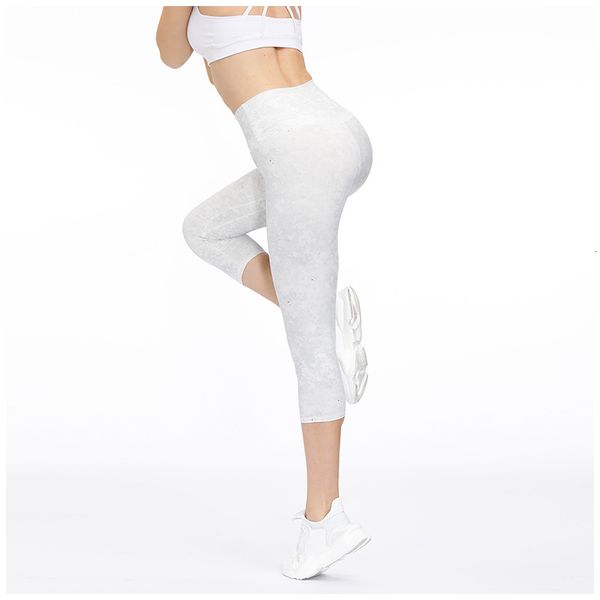

slim high waist print camouflage fitns pants, Gray