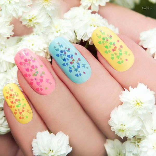 

box glittering nail art sequins manicure luminous ultra-thin1, Silver;gold