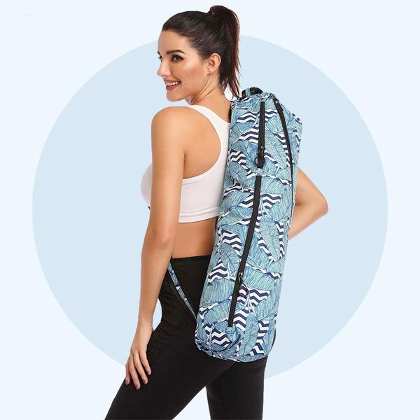 

floral print travel yoga bag mat women exercise sports female health and beauty workout mats