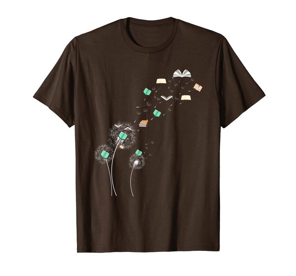 

Dandelion Books Flower Fly Reading Fan Gift Book Lover T-Shirt, Mainly pictures