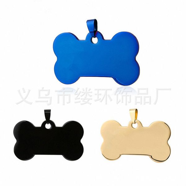 

stainless steel dog tag cat titanium steel military blank bone pet tag