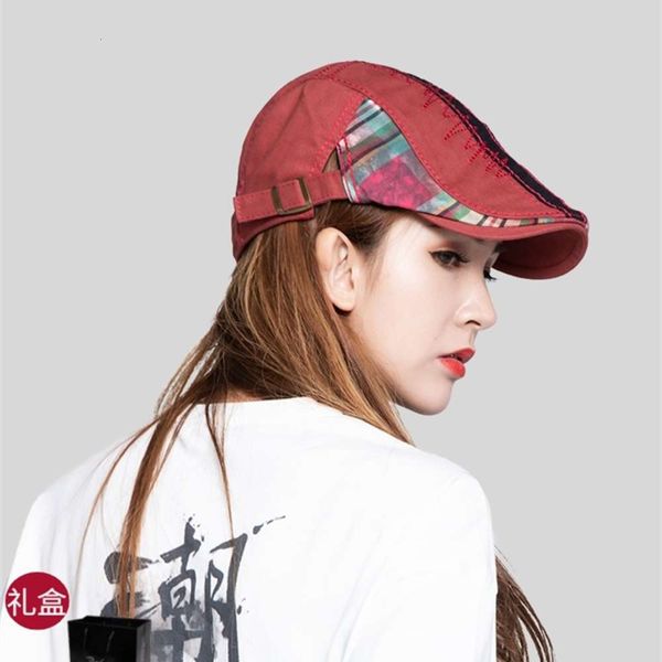 

bure avenue american cap men's casual sun hat women's beret, Blue;gray