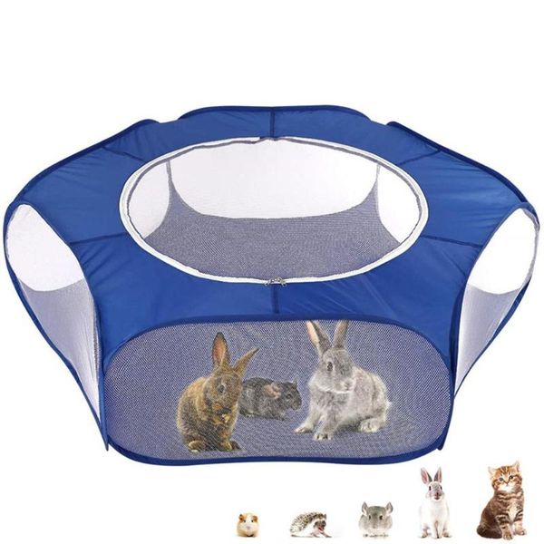 

dog houses & kennels accessories portable pet playpen outdoor indoor mini game folding fence for small animals cage tent puppy