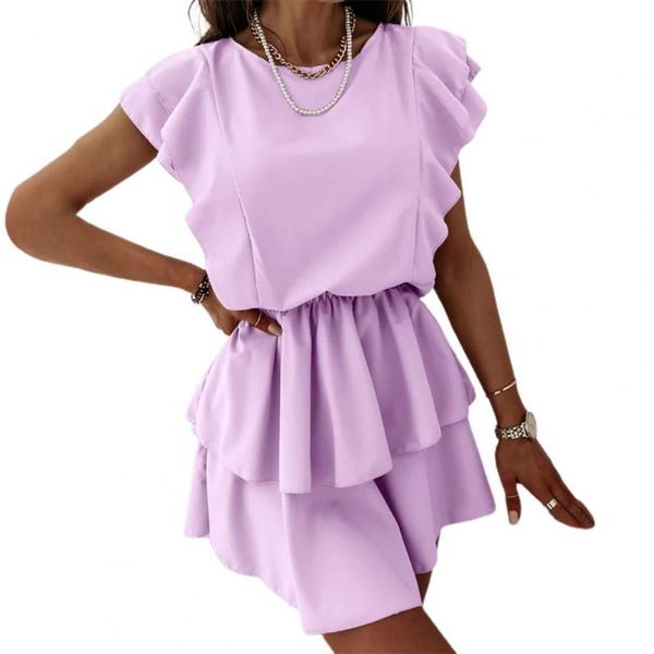 

casual dresses 80% summer dress o-neck polyester mini sleeveless women for, Black;gray