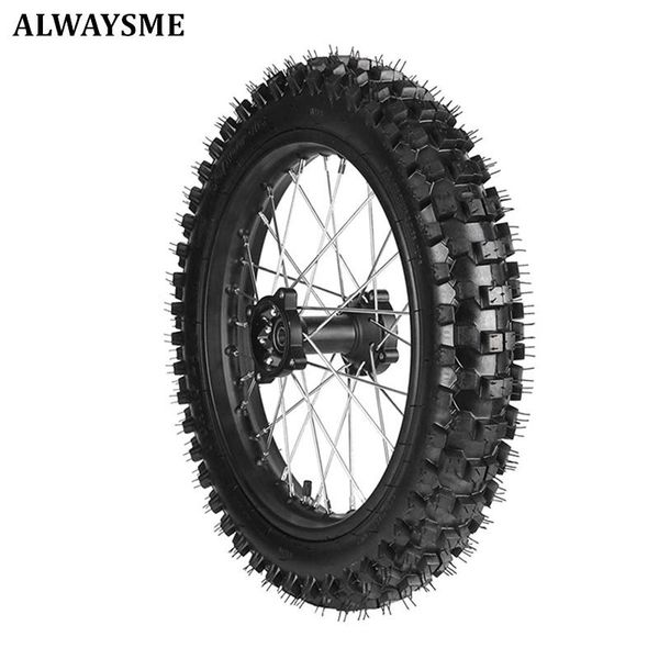 

90/100-16 3.25-16 dirt pit bike rear wheel tire rim with 15mm bearing assembly motorcycle wheels & tires