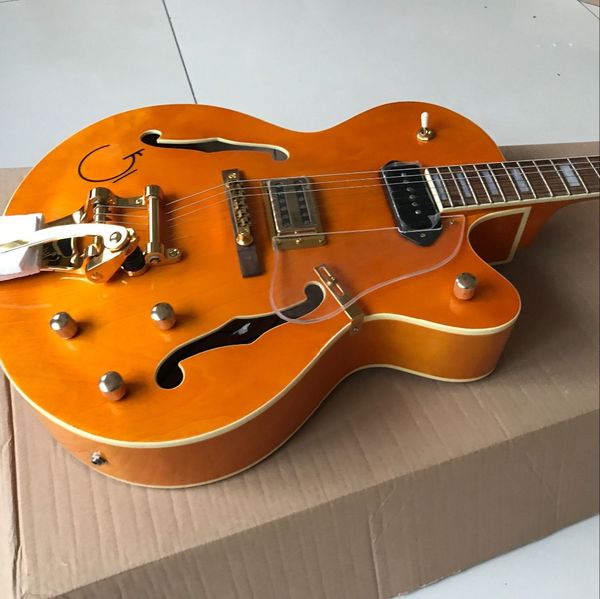 

hollow body jazz electric guitar handmade 6 stings gitaar rosewood fingerboard