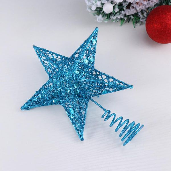 

christmas decorations 20cm tree iron star er glittering decoration ornaments (blue)