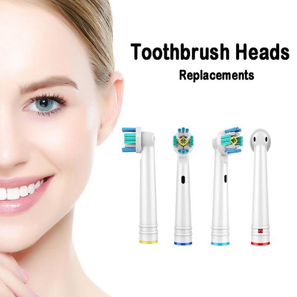 

smart electric toothbrush 4pcs heads soft bristle whitening brush replacement for oral b health vitality 3d excel advance pro