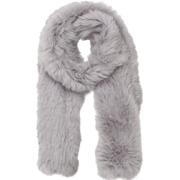 

scarves au629 fur scarf long wraps women real wholesale and retail lady australia, Blue;gray