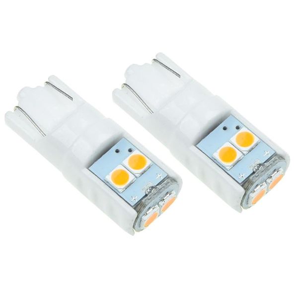 

emergency lights 2pcs t10 w5w super bright wedge parking steer side light reading lamp bulb durable and practical led blue red white amber