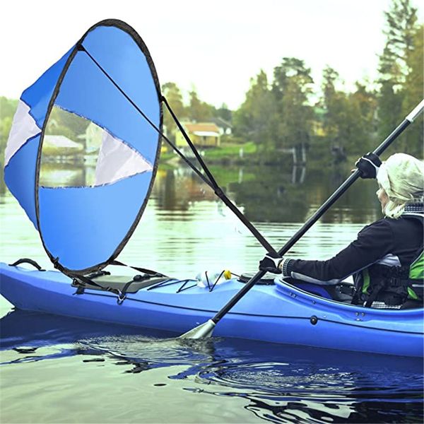 

108*108cm kites pvc foldable kayak wind sail paddle board accessories sailing canoe stroke rowing boats clear window for fun