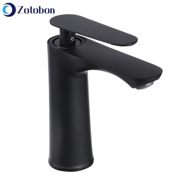

bathroom sink faucets zotobon single hole faucet black quick-opening handle basin and cold washbasin above counter h388