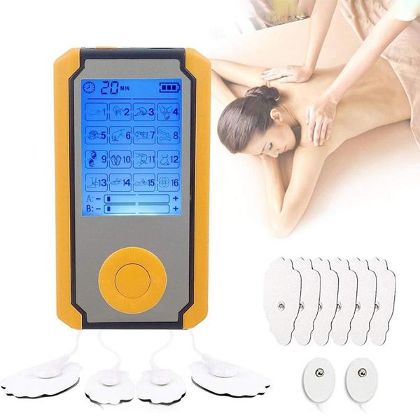 

gears dual output tens acupuncture tuina shiatsu back neck deep massager transcutaneous electrical nerve stimulation electric massagers
