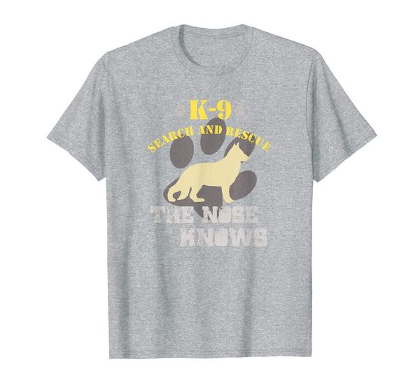 

k9 search rescue team german shepherd dog gsd tracking sar t-shirt, White;black