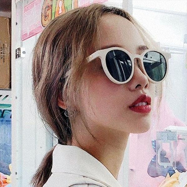 

sunglasses women vintage brand designer round sun glasses simple girls goggles ladies shade eyewear uv400, White;black