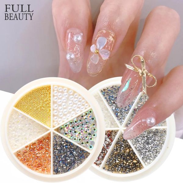 

nail art decorations mixed design rhinestone 3d chameleon stone small steel beads decoation pearl crystal charm accessories stud in wheel ch, Silver;gold