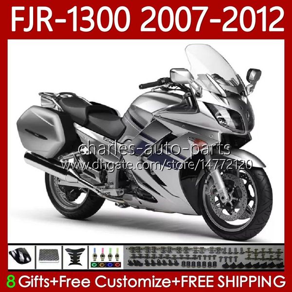 OEM-Körper für Yamaha FjR-1300 GLOSS Silvery FJR 1300 A CC 2007 2008 2009 2010 2011 2012 Körperarbeit 108NO.83 FJR1300A FJR-1300A 01-12 FJR1300 07 08 09 10 11 12 MOTO FAIRING KIT