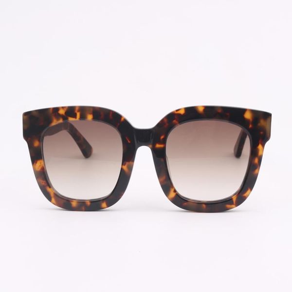 

sunglasses square acetate frame women cat eye style grandient brwon lens with star, White;black