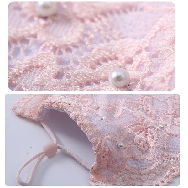 

cbx0 star summer pearl lace adjustable dust designer masks milk silk facial lace and breathable thin milk silk mask
