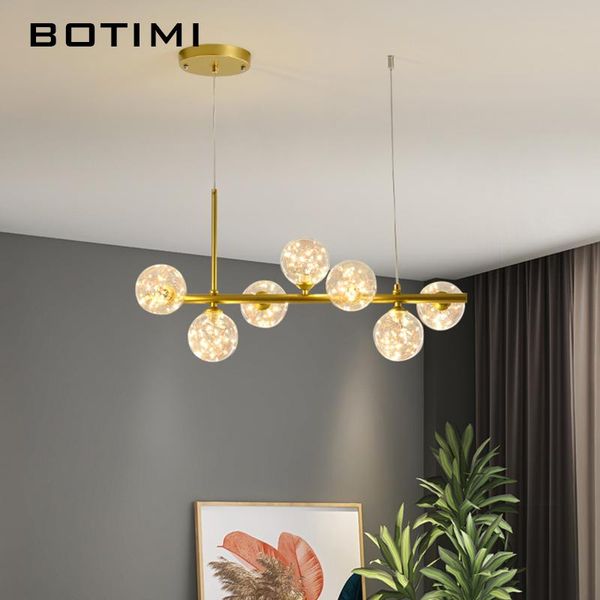 

modern golden led pendant lights for dinning luxurious droplight glass ball suspension home deco dry kitchen drop lighting lamps