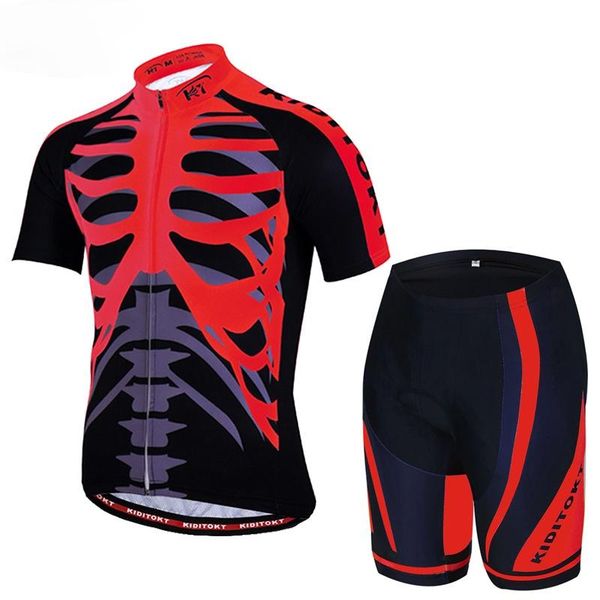 

summer man cycling jersey suit short sleeve and shorts male bicycle clothing road mountain bike sportswear clothes racing sets, Black;blue