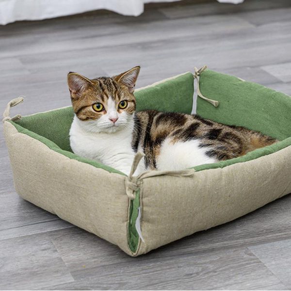 

cat beds & furniture removable pet house kennel nest indoor kitten dog rest cave sleeping sofa accessories