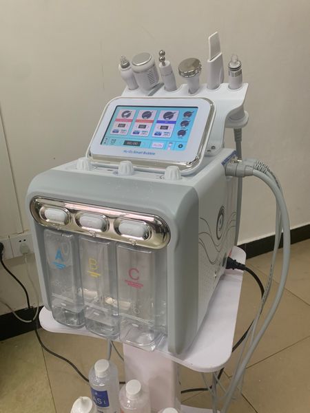 

6 in 1 hydra dermabrasion machine water oxygen jet peel hydro skin scrubber deep cleansing rf face lifting cold hammer hydrafacial machine
