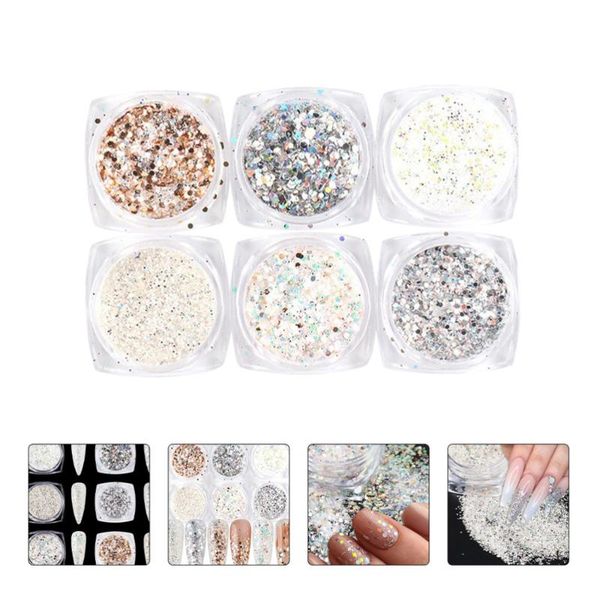 

nail glitter 1 set irregular creative manicure sequin delicate, Silver;gold