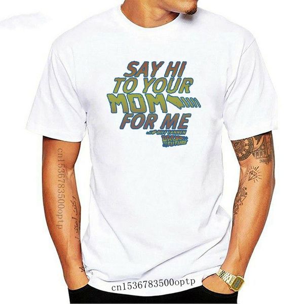 

men's t-shirts back to the future say hi t-shirt heather navy, White;black