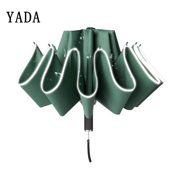 

umbrellas yada luxury green 10k automatic umbrella reverse rain women sun&rainy car for womens windproof folding ys843