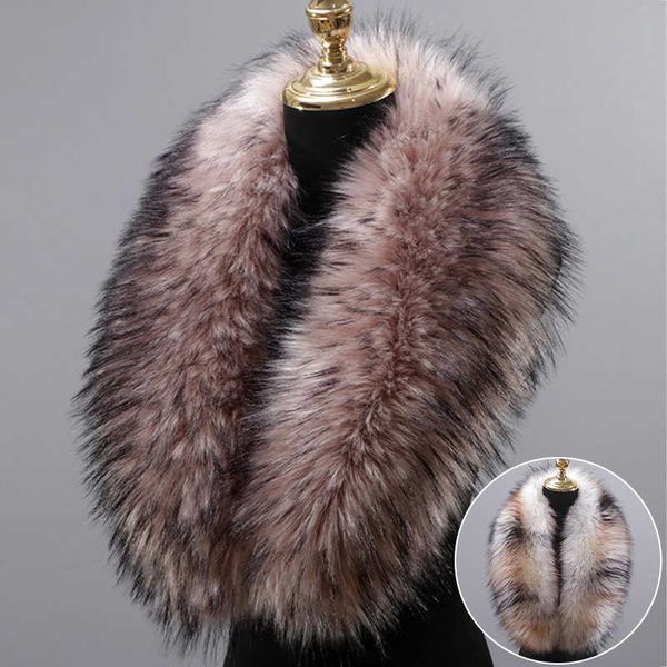 Homens Mulheres Inverno Faux Fox Fur Collar Pele para Hood Mink Shawl Down Cachecol Warm Hood Shawl Para Casacos De Moda Decoração Acessórios H0923