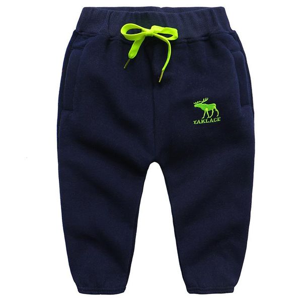 

trousers bbd boys pants selling children cotton elastic waist solid embroidery active infants 3-7 years costume pantalon, Blue
